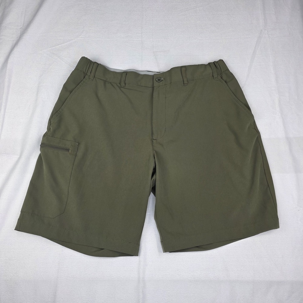 Drake Men's Large Grayson Creek Short Castlerock Green Zip Pocket Gorpcore
